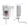 Kép 6/7 - ELDOM E51 konyhai elektromos átfolyós vízmelegítő (5 kW)