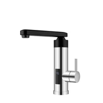 Wentorex BICOLOR 33 INOX rozsdamentes, átfolyós elektromos vízmelegítő csaptelep (3,3 kW / fekete - inox)