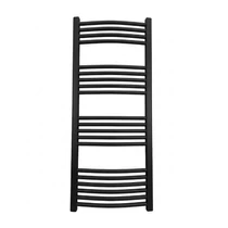 WENTOREX Arcos Central 500/1200 vízteres, ívelt törölközőszárító radiátor (matt fekete - 500 mm)