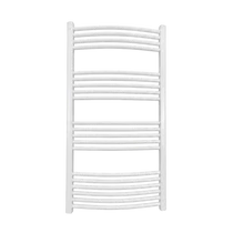 WENTOREX Arcos Central 600/1200 vízteres, ívelt törölközőszárító radiátor (fehér - 600 mm)
