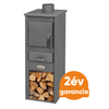 Kép 1/3 - BLIST EKONOMIK LM acél lemez fatüzelésű kályha (5-7 kW sötét szürke)