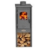 Kép 3/3 - Blist Ekonomik Lux LM N acél lemez fatüzelésű kályha (5-7 kW sötét szürke)