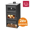 Kép 1/3 - Blist NAPOLI acél lemez fatüzelésű kályha ( 10-12 kW sötét szürke)