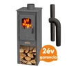 Kép 1/4 - BLIST Ekonomik Lux LM N acél lemez fatüzelésű kályha (5-7 kW sötét szürke)