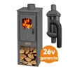 Kép 1/4 - BLIST Ekonomik Lux LM N acél lemez fatüzelésű kályha szett 2. (5-7 kW sötét szürke)