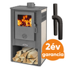Kép 1/3 - BLIST KONZUL LM acél lemez fatüzelésű kályha szett 1. (7-9 kW kályha és 3 db-os alap füstcső készlet)