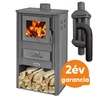 Kép 1/4 - Blist OGANJ LM N acél lemez fatüzelésű kályha szett 2 ( 7-9 kW sötét szürke)