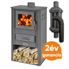 Kép 1/4 - Blist OGANJ LM N acél lemez fatüzelésű kályha szett 2 ( 7-9 kW sötét szürke)