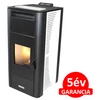 Kép 1/3 - Centrometal CentroPelet ZV20 meleg levegős és vízteres pellet kandalló, kályha (fehér)