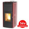 Kép 1/3 - Centrometal CentroPelet ZV16 (16,1 kW) meleg levegős és vízteres pelletkandalló, pelletkályha (bordó)