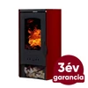 Kép 1/7 - Falcon NOVARA Comodo Central W27 ívelt oldalú vízteres fatüzelésű kályha (27 kW - bordó)