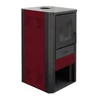 Kép 6/11 -  Falcon MONZA Comodo Central W27 vízteres fatüzelésű kályha  (27 kW - bordó)