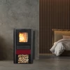 Kép 2/11 -  Falcon MONZA Comodo Central W27 vízteres fatüzelésű kályha  (27 kW - bordó)