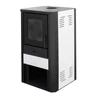 Kép 5/11 - Falcon MONZA Comodo Central W27 vízteres fatüzelésű kályha  (27 kW - fehér)