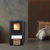 Kép 2/11 - Falcon MONZA Comodo Central W27 vízteres fatüzelésű kályha  (27 kW - fehér)