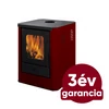 Kép 1/9 - Falcon RIMINI Comodo Central W18 vízteres fatüzelésű kályha (18 kW - bordó)