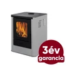 Kép 1/9 - Falcon RIMINI Comodo Central  W18 vízteres fatüzelésű kályha (18 kW - szürke)