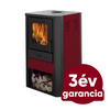 Kép 1/10 - FALCON COMODO Central W27 vízteres fatüzelésű kályha (27 kW - bordó)
