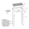Kép 4/5 - MSS Premium FM Grill hordozható grillsütő állvány (58 x 30 cm)