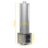 Kép 7/10 - MSS FM INOX 70 fatüzelésű acél vízmelegítő - 70 literes rozsdamentes tartállyal / 4,5 kW-os tűztérrel