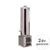 Kép 1/10 - MSS FM INOX 90 fatüzelésű acél vízmelegítő - 90 literes rozsdamentes tartállyal / 5,5 kW-os tűztérrel