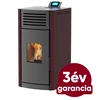 Kép 1/6 - RUBYNOR ONYX HYDRO 18 vízteres agri pellet tüzelésű kályha (18,2 kW - bordó)