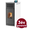 Kép 1/6 - RUBYNOR ONYX HYDRO 30 vízteres agri pellet tüzelésű kályha (30,5 kW - fehér)