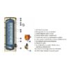 SUNSYSTEM SWP NL 500 indirekt használati meleg víz tartály hőszivattyúhoz (500 liter) - 1 hőcserélővel