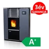 Kép 1/9 - SENKO P-10 SLIM WATER+AIR MODERN meleg levegős és vízteres pellet kályha (antracit szürke)