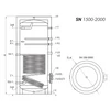 Kép 5/7 - Sunsystem SN 1500 indirekt használati meleg víz tartály 1 hőcserélővel (1100 liter)