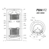 Kép 5/5 - Sunsystem PBM R2 1500 fűtési puffer tartály - műszaki rajz