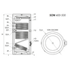 Kép 5/7 - Sunsystem SON 400 indirekt HMV tartály - műszaki rajz