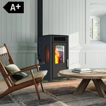 BABA'S Stove ECO Plus FAN 8 - kombinált, fa és pellet tüzelésű kályha ventilátorral (4-8 kW - acéllemez)