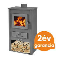 BLIST BASEL acél lemez fatüzelésű kályha (8-10 kW sötét szürke)