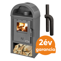 BLIST B10 acél lemez fatüzelésű kályha szett 1. (7-9 kW kalyha és 3 db-os alap füstcső készlet)