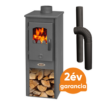 BLIST Ekonomik Lux LM N acél lemez fatüzelésű kályha (5-7 kW sötét szürke)
