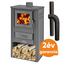 Blist OGANJ LM N acél lemez fatüzelésű kályha szett 1 ( 7-9 kW sötét szürke)