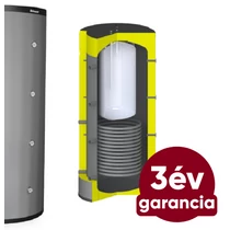 Centrometal CAS-BS 2003 fűtési puffer tartály hőszigeteléssel, rozsdamentes HMV tartállyal és hőcserélővel (2110 liter)