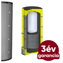 Centrometal CAS-BS 503 fűtési puffer tartály hőszigeteléssel, rozsdamentes HMV tartállyal és hőcserélővel (465 liter)