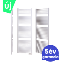 Deltacalor RIB 1000 Watt ívelt vízteres törölközőszárítós radiátor elektromos fűtéssel (fehér - 600 mm)