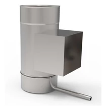Ø200 mm, Kerek kezdőidom kondenzvíz elvezetővel, tisztító idommal (kerek)