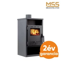Acéllemez fatüzelésű kályha 7 kW szürke