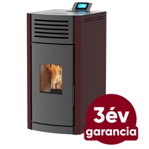 RUBYNOR ONYX HYDRO 30 vízteres agri pellet tüzelésű kályha (30,5 kW - bordó)