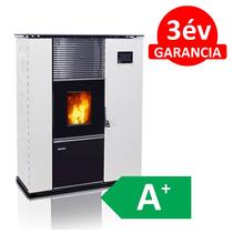 SENKO P-10 SLIM WATER+AIR MODERN meleg levegős és vízteres pellet kályha (krém színű)
