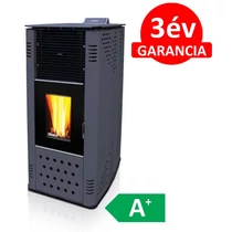SENKO P-10 AIR MODERN meleg levegős pellet kályha üvegajtóval (antracit)