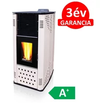 SENKO P-10 AIR MODERN meleg levegős pellet tüzelésű kályha üvegajtóval (krém)