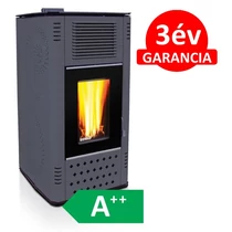 SENKO P-20 WATER+AIR MODERN meleg levegős és vízteres pellet kályha (bordó színű)