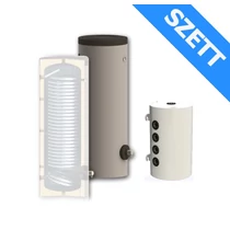 Sunsystem PSM 50 hűtési-fűtési puffer tartály és Sunsystem SWP N 150 indirekt HMV tartály megnövelt hőcserélővel