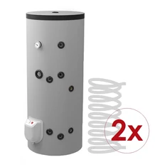 ÁLLÓ HMV TARTÁLY 2 HŐCSERÉLŐVEL (150 - 2000 liter)