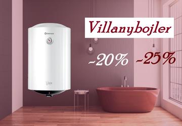 Villanybojlerek akár 25% kedvezménnyel!
